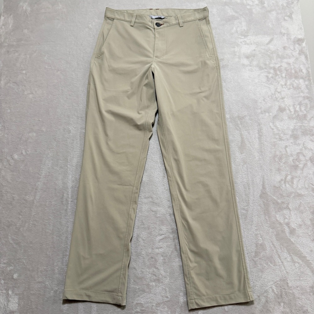 QOR Performance Chino Golf Pants Mens 32x32 Khaki Technical Straight Active EUC